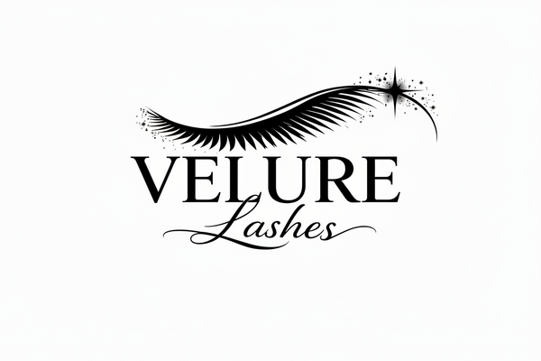 Velure Lashes Black and White Logo